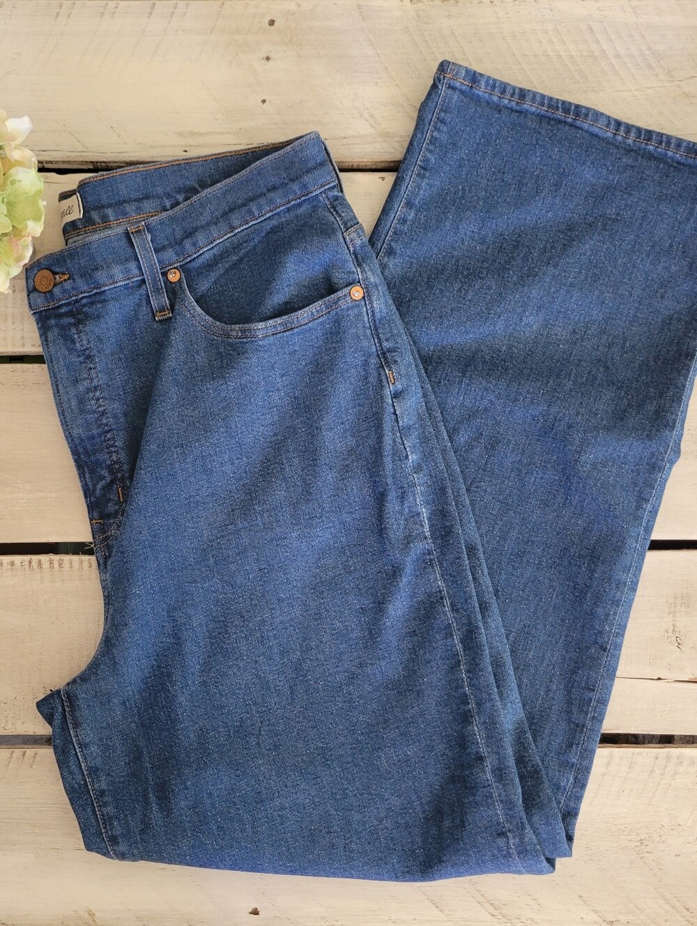 Madewell Perfect Vintage Wide-leg Jean Sz 32 EUC